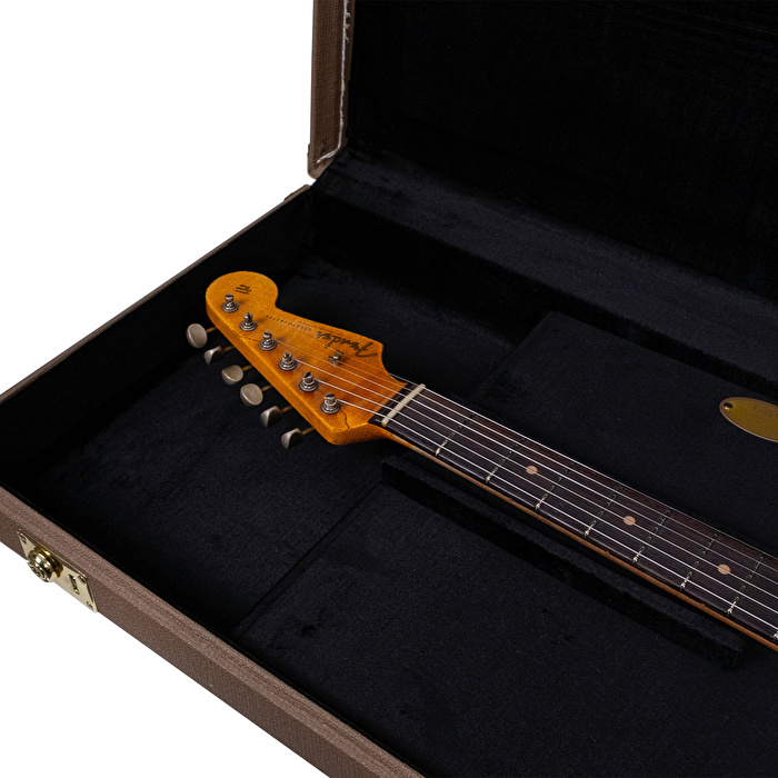 Fender Custom Shop 1961 Stratocaster Super Heavy Relic Aged Sherwood Green Over 3 Ton Sunburst Elektro Gitar